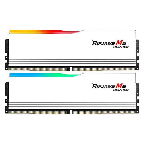 G.Skill Ripjaws M5 Neo RGB 32 Go (2 x 16 Go) DDR5 6000 MHz CL28 - Blanc – Image 2